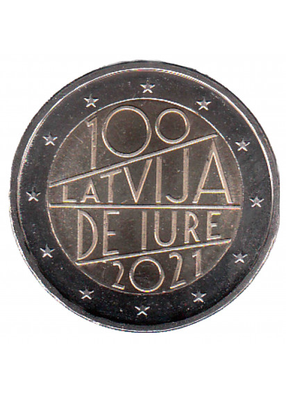 2021 - Lettonia 2 Euro 100° ANNIVERSARIO REPUBBLICA Fdc